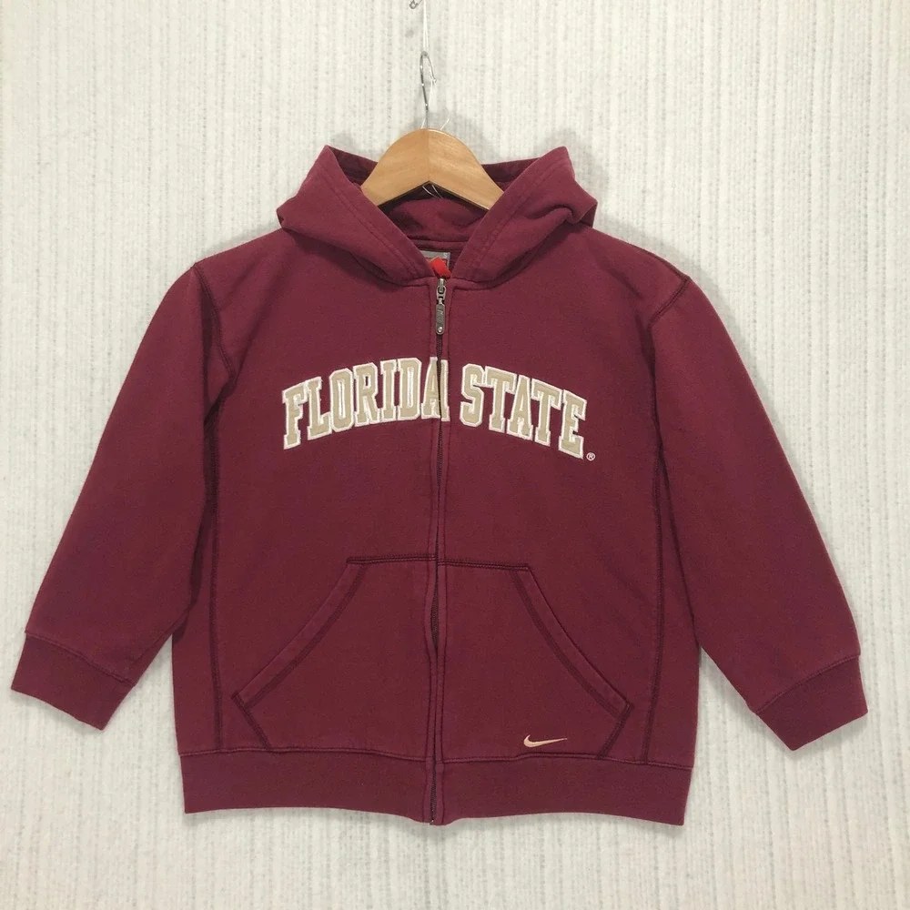 Nike Florida State Seminoles Zip Up Hoodie Maroon Kids‎ Youth Size S